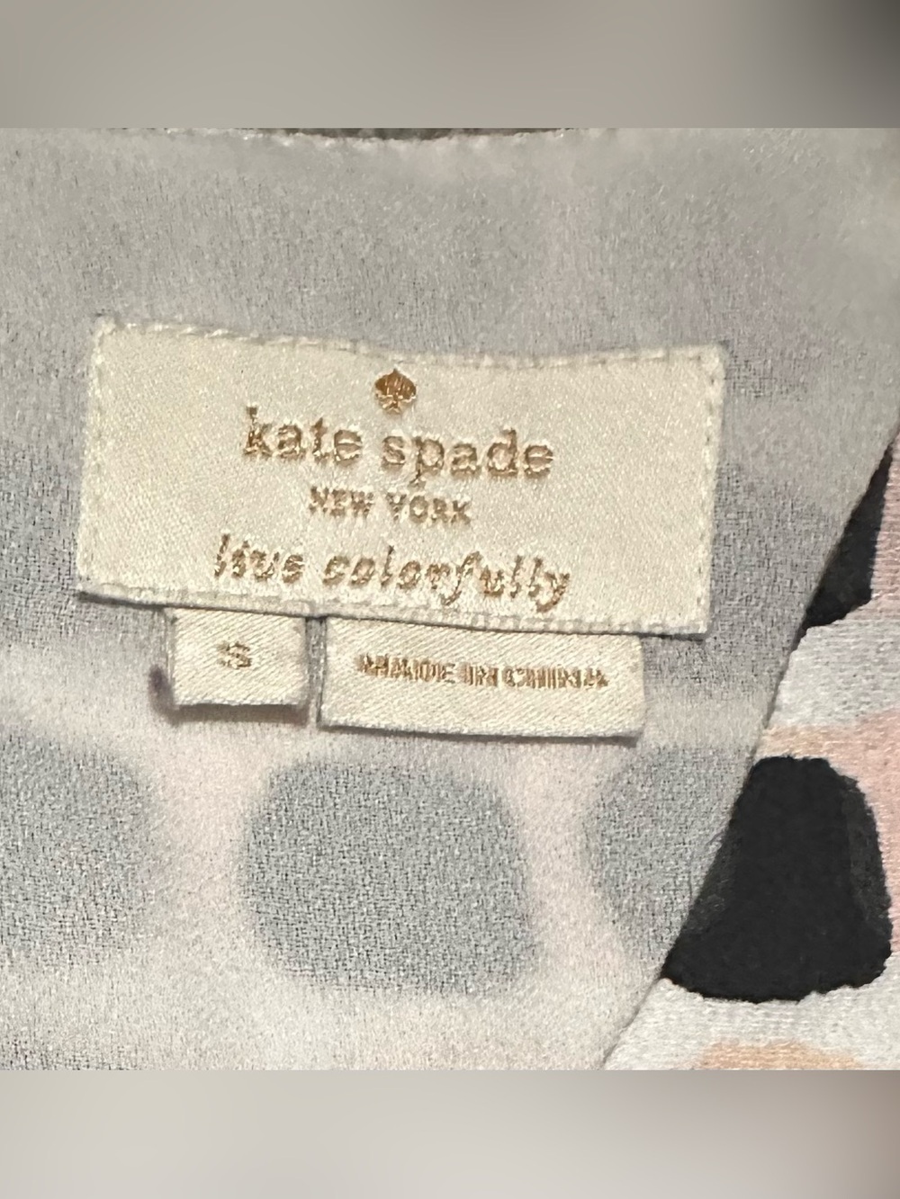 Kate Spade New York Live Colorfully Sleeveless Silk Blend Top | Size Small - Picture 5 of 6
